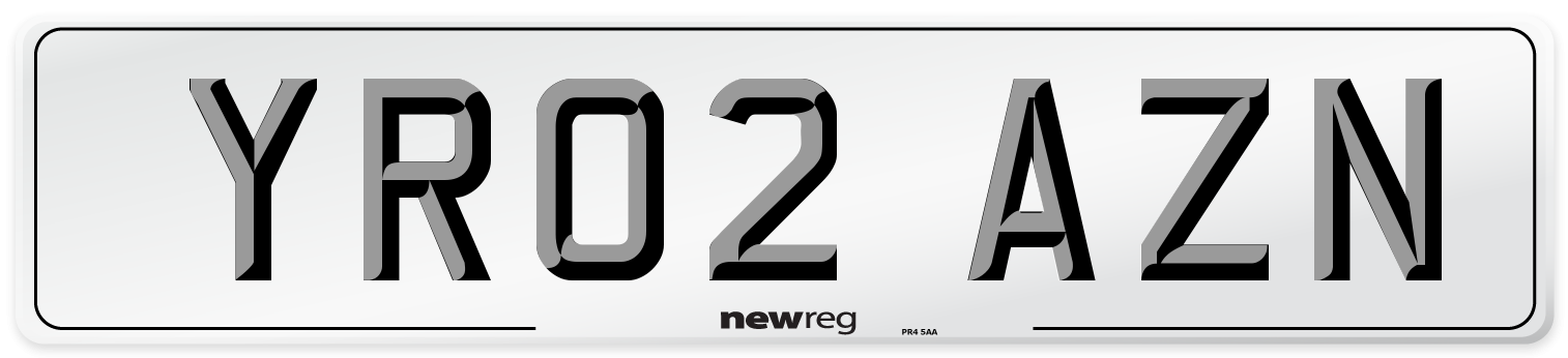 YR02 AZN Number Plate from New Reg